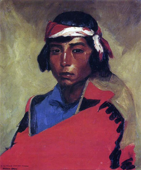  Robert Henri Young Buck of the Tesuque Pueblo - Canvas Art Print