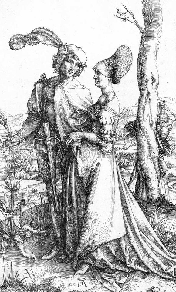  Albrecht Durer Young Couple Threatened by Death; or, the Promenade - Canvas Art Print