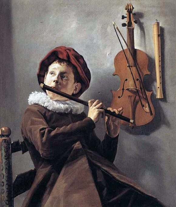  Judith Leyster Young Flute Player - Canvas Art Print