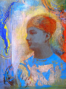  Odilon Redon Young Girl Facing Left - Canvas Art Print