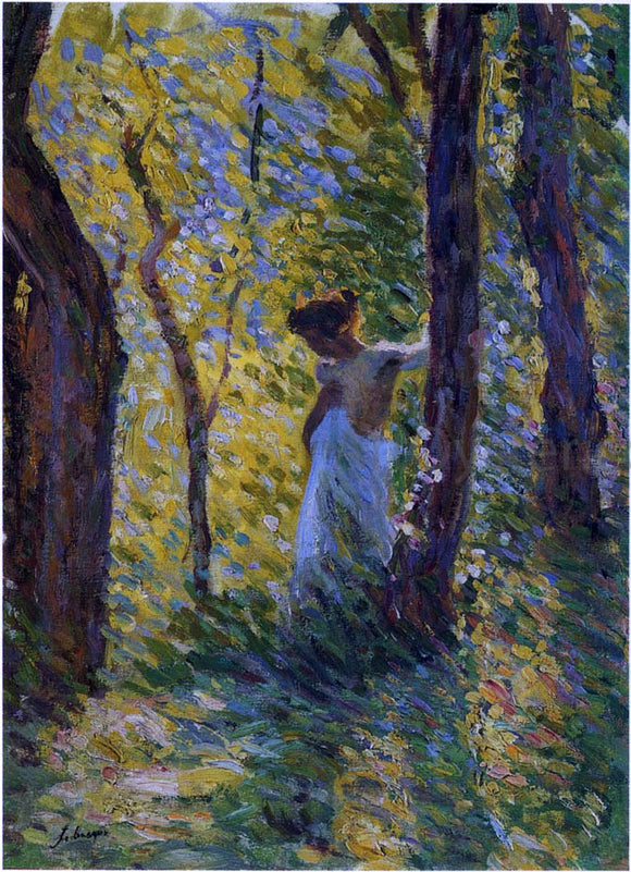  Henri Lebasque Young Girl in a Clearing - Canvas Art Print