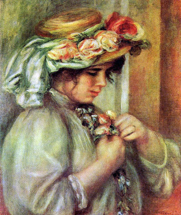  Pierre Auguste Renoir Young Girl in a Hat - Canvas Art Print