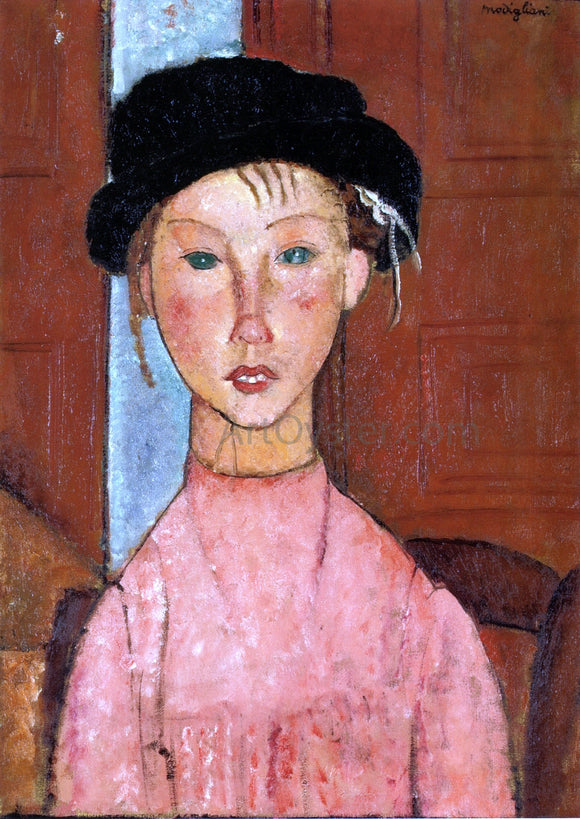  Amedeo Modigliani Young Girl in Beret - Canvas Art Print