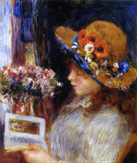  Pierre Auguste Renoir Young Girl Reading - Canvas Art Print