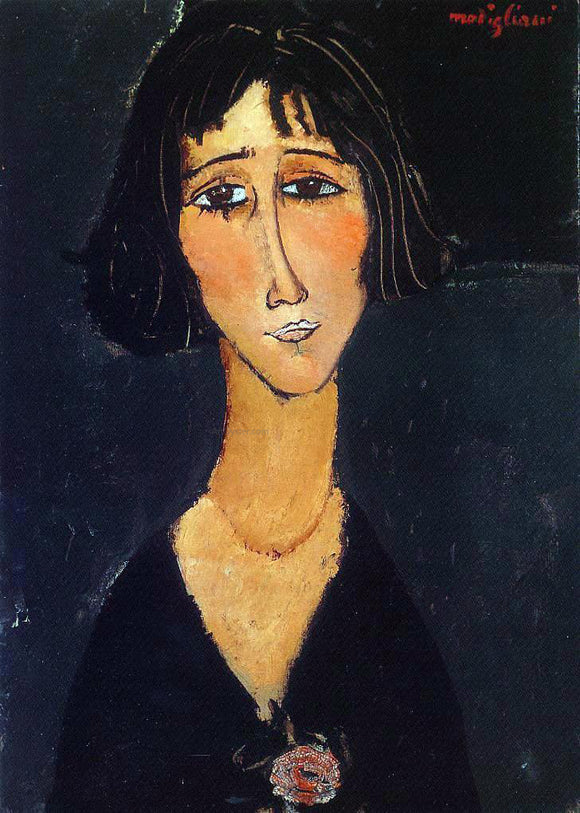  Amedeo Modigliani Young Girl Wearing a Rose - Canvas Art Print