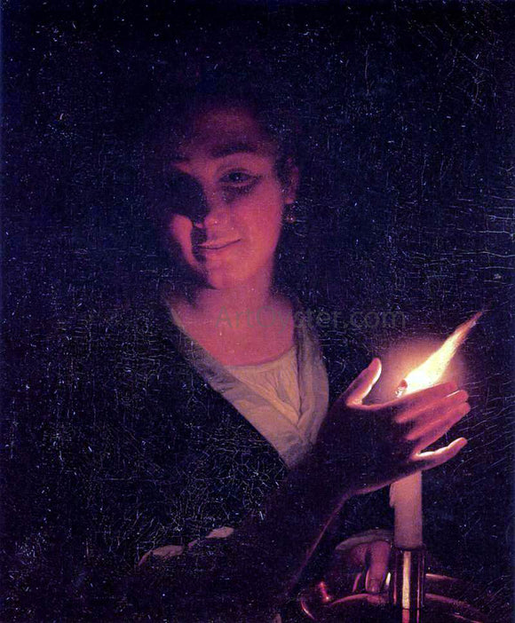  Godfried Schalcken Young Girl with a Candle - Canvas Art Print