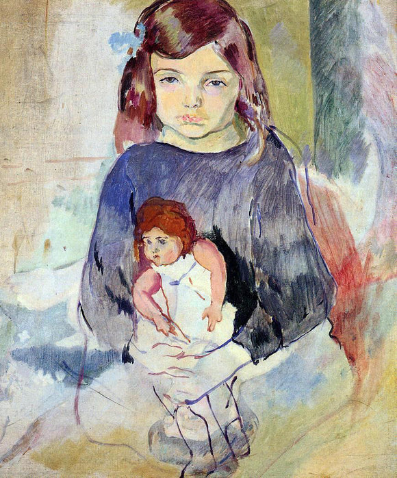  Jules Pascin A Young Girl with a Doll - Canvas Art Print