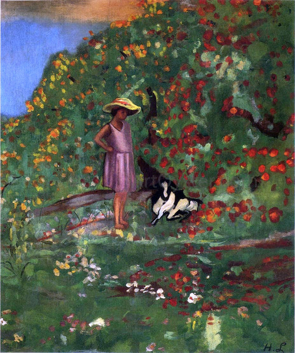  Henri Lebasque Young Girl with Goat - Canvas Art Print