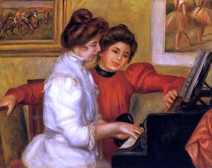  Pierre Auguste Renoir Young Girls at the Piano - Canvas Art Print