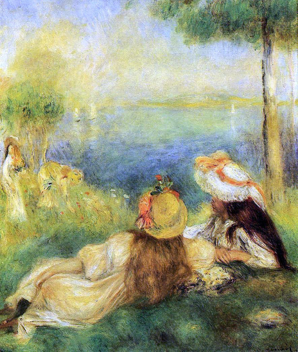  Pierre Auguste Renoir Young Girls by the Sea - Canvas Art Print