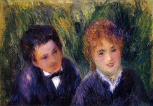  Pierre Auguste Renoir Young Man and Young Woman - Canvas Art Print