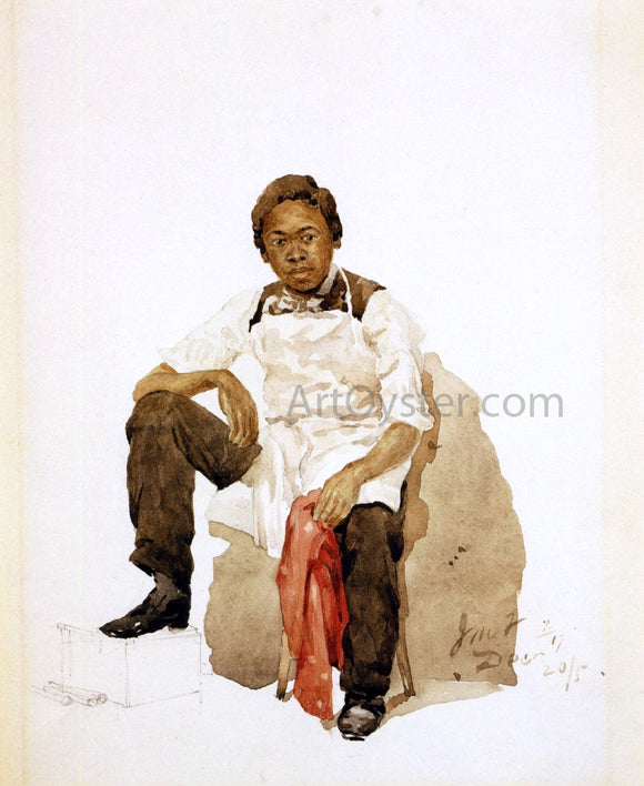  John Mackie Falconer Young Man in White Apron - Canvas Art Print