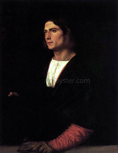  Titian Young Man with Cap and Gloves - Canvas Art Print
