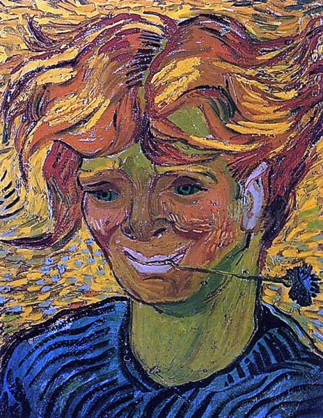  Vincent Van Gogh Young Man with Cornflower - Canvas Art Print