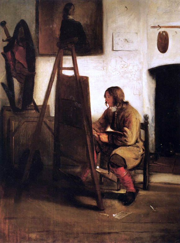  Barent Fabritius Young Painter in his Studio - Canvas Art Print