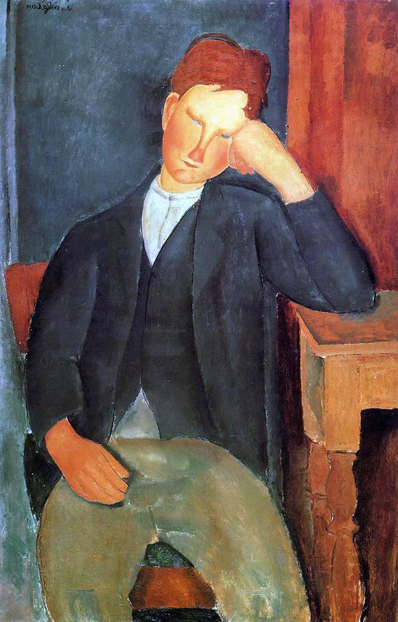 Amedeo Modigliani Young Peasant (also known as The Young Apprentice) - Canvas Art Print