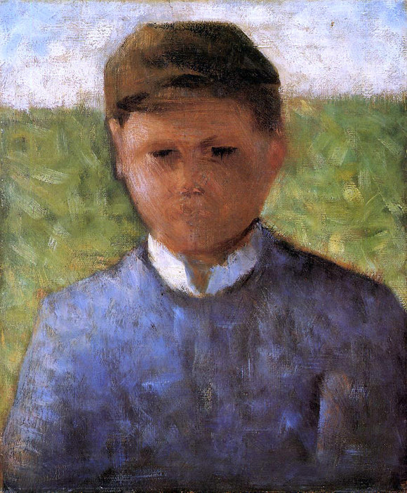  Georges Seurat Young Peasant in Blue - Canvas Art Print