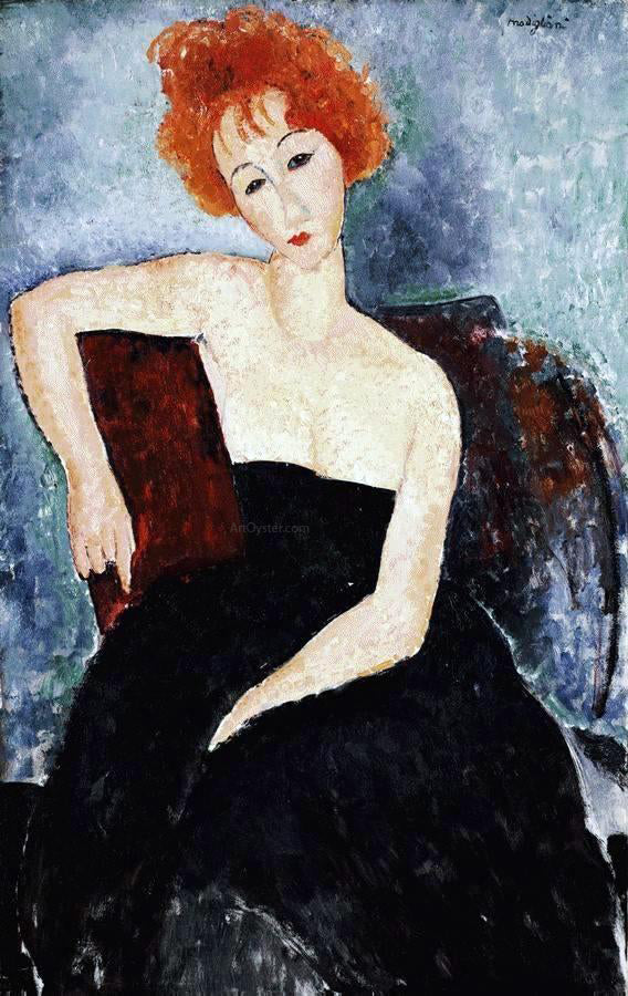  Amedeo Modigliani Young Redhead in an Evening Dress - Canvas Art Print