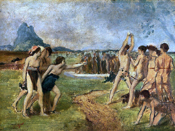  Edgar Degas Young Spartans Exercising - Canvas Art Print