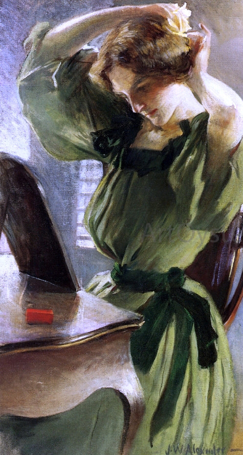  John White Alexander Young Woman Arranging Her Hair - Canvas Art Print
