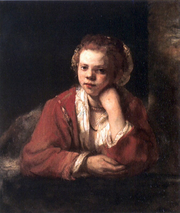  Rembrandt Van Rijn Young Woman at a Window - Canvas Art Print