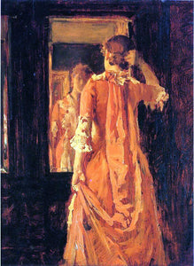  William Merritt Chase Young Woman Before a Mirror - Canvas Art Print