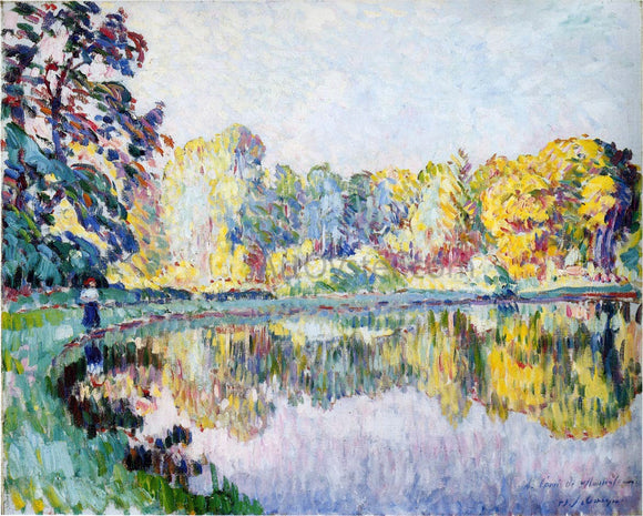  Henri Lebasque Young Woman by the River Eau - Canvas Art Print