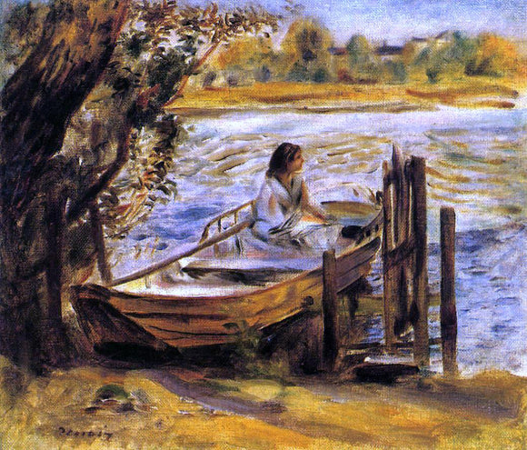  Pierre Auguste Renoir Young Woman in a Boat (also known as Lise Trehot) - Canvas Art Print
