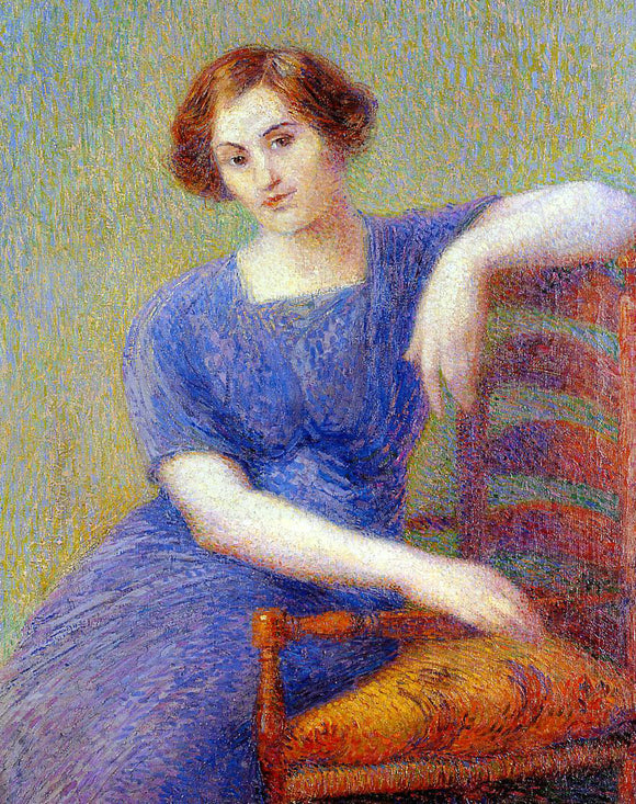  Hippolyte Petitjean Young Woman in an Armchair - Canvas Art Print