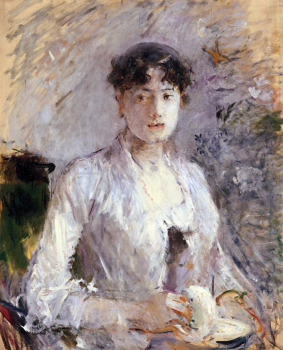  Berthe Morisot Young Woman in Mauve - Canvas Art Print