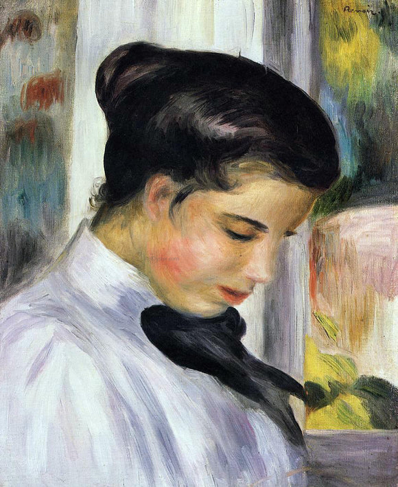  Pierre Auguste Renoir Young Woman in Profile - Canvas Art Print