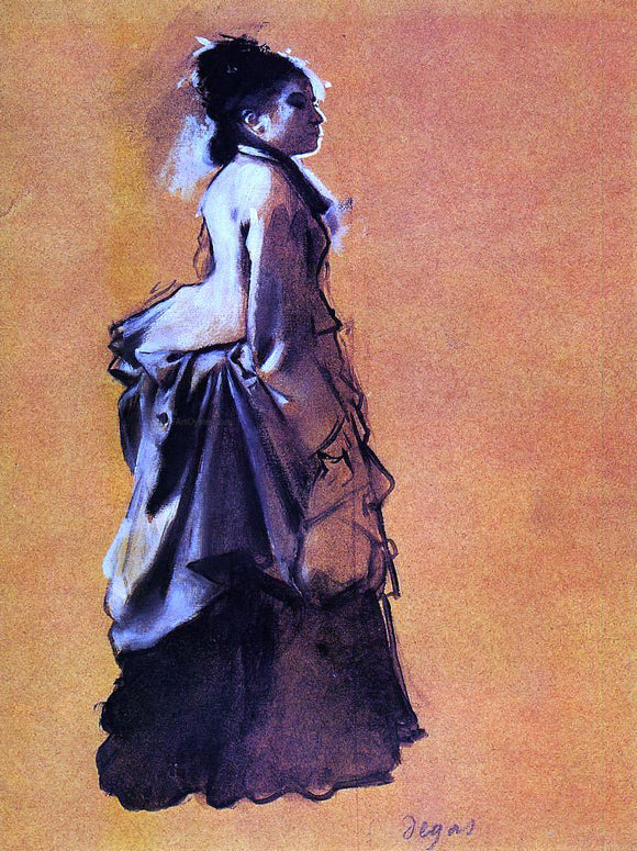  Edgar Degas Young Woman in Street Dress - Canvas Art Print
