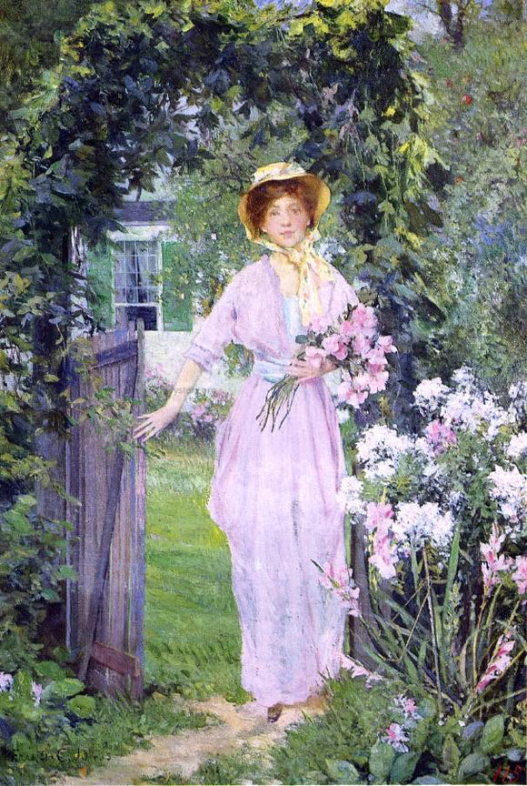  Francis Coates Jones Young Woman in the Garden - Canvas Art Print