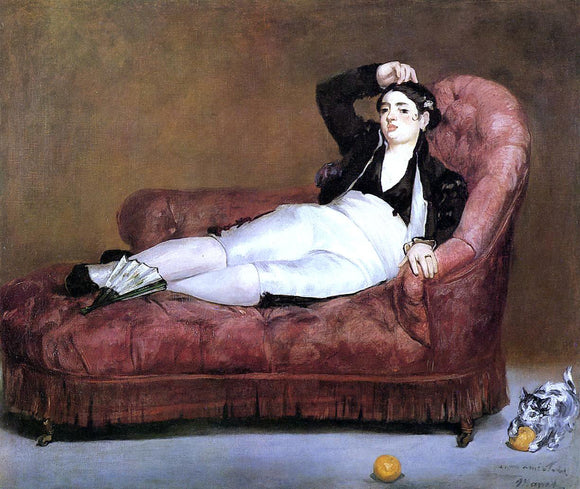  Edouard Manet Young Woman Reclining - Canvas Art Print
