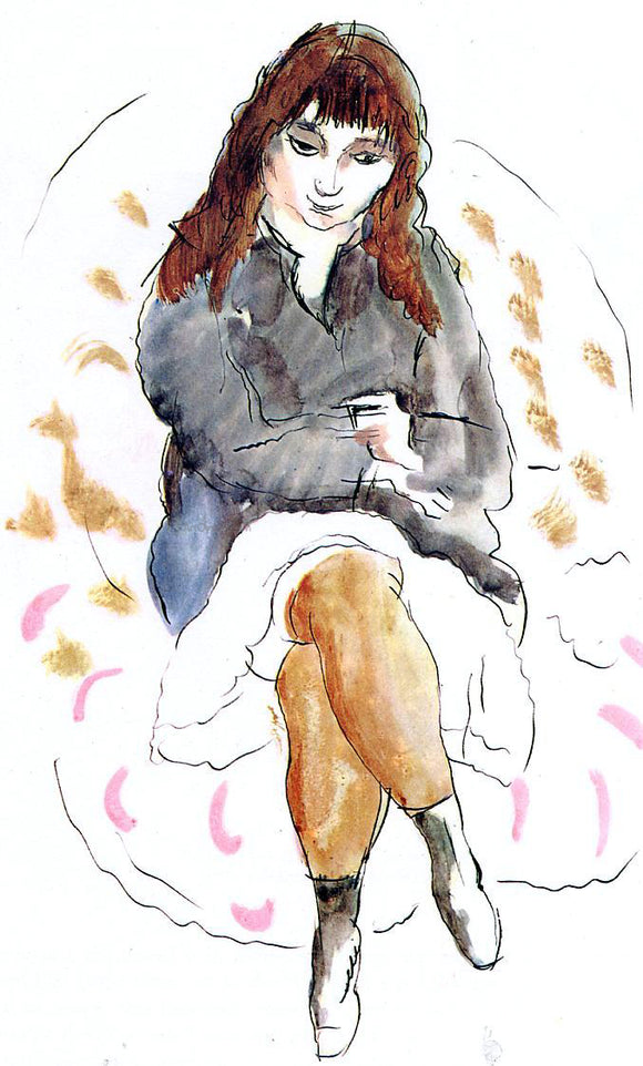  Jules Pascin Young Woman Seated - Canvas Art Print