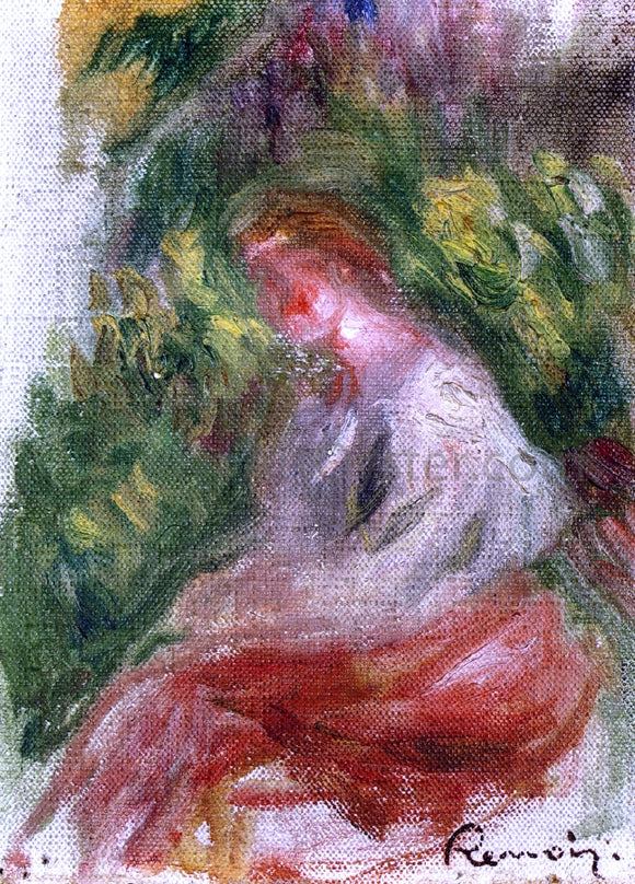  Pierre Auguste Renoir Young Woman Seated - Canvas Art Print