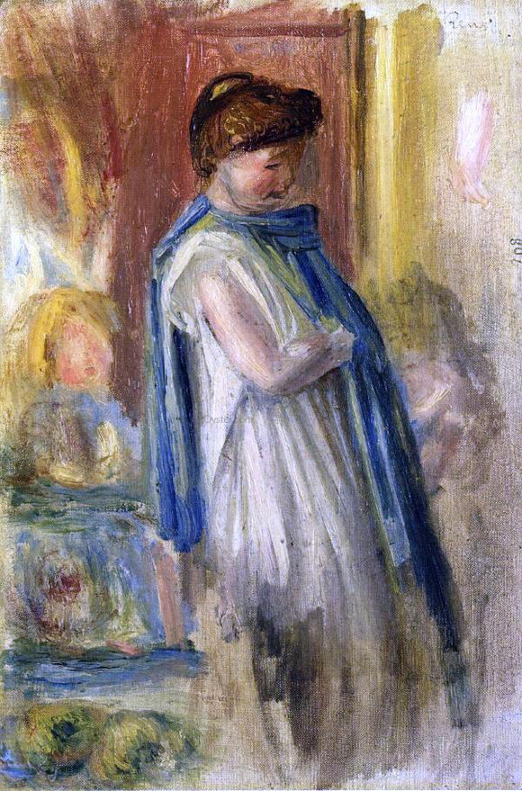  Pierre Auguste Renoir Young Woman Standing - Canvas Art Print