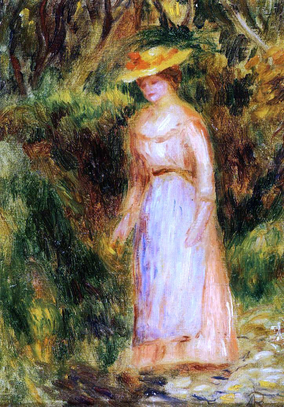  Pierre Auguste Renoir Young Woman Taking a Walk - Canvas Art Print