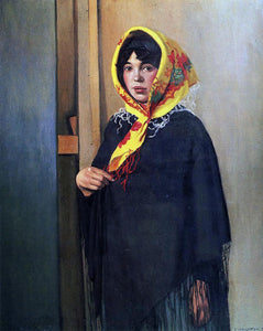  Felix Vallotton Young Woman with Yellow Scarf - Canvas Art Print