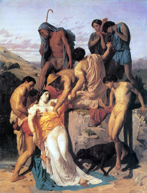  William Adolphe Bouguereau Zenobia found by shepherds on the banks of the Araxes - Canvas Art Print